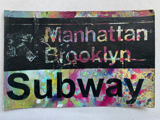 Manhattan & Brooklyn Subway Sign - NYC